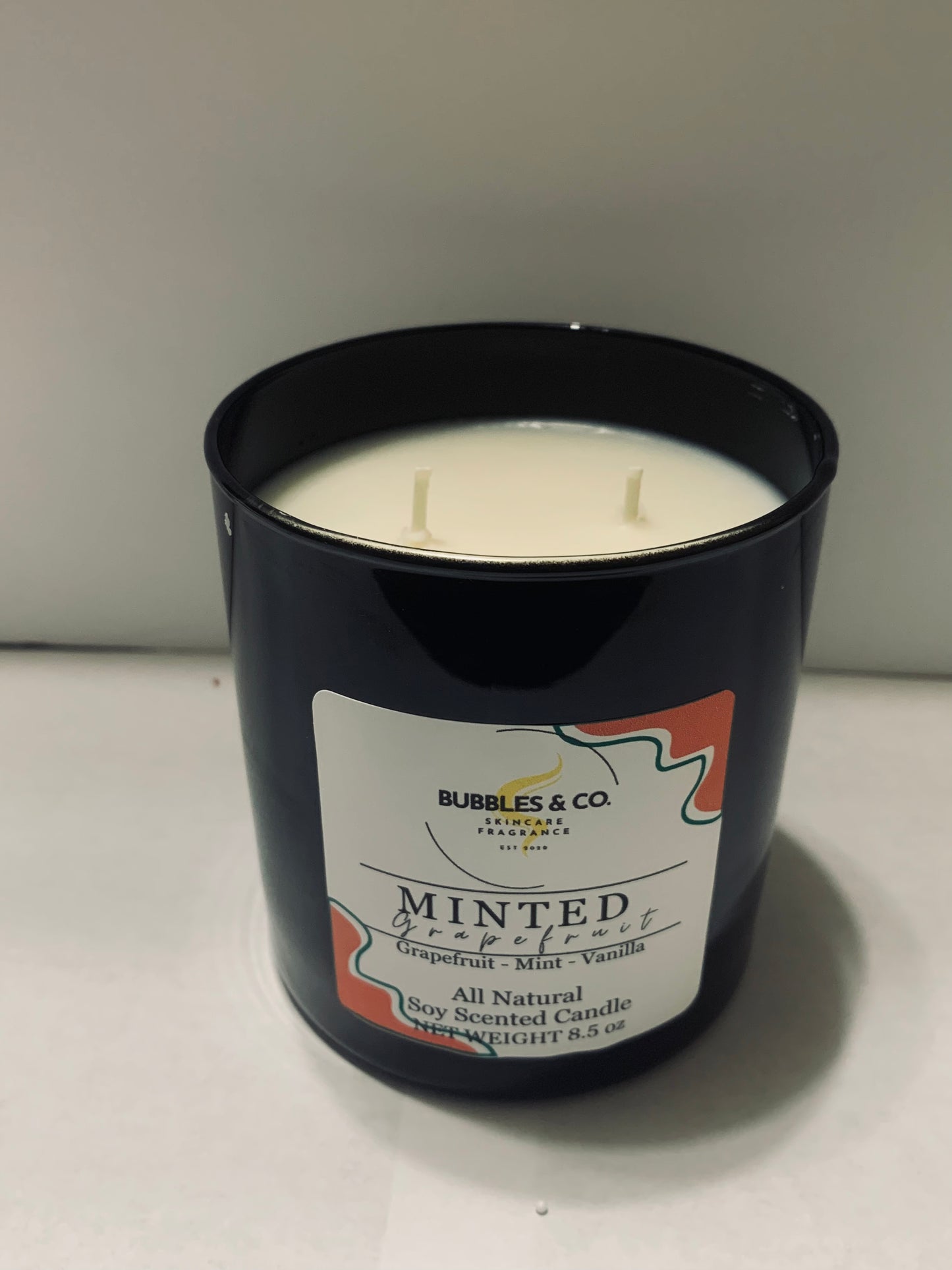 Minted Grapefruit Double Wick Hand Poured Soy Candle