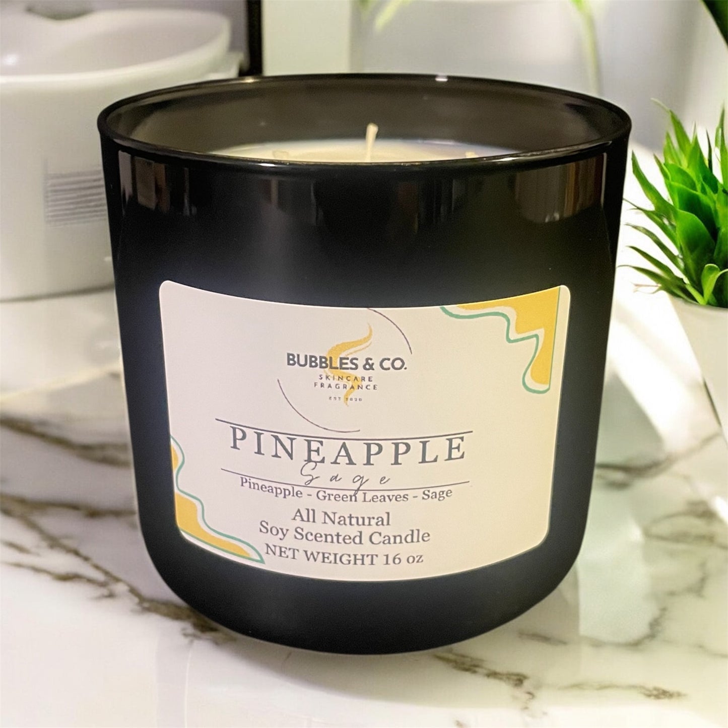 Pineapple Sage 3-Wick Hand Poured Soy Candle