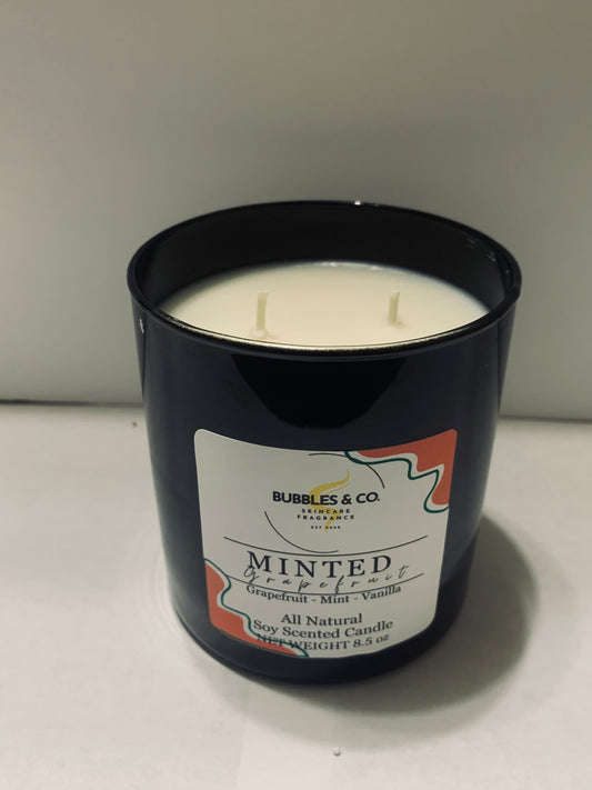 Minted Grapefruit Double Wick Hand Poured Soy Candle