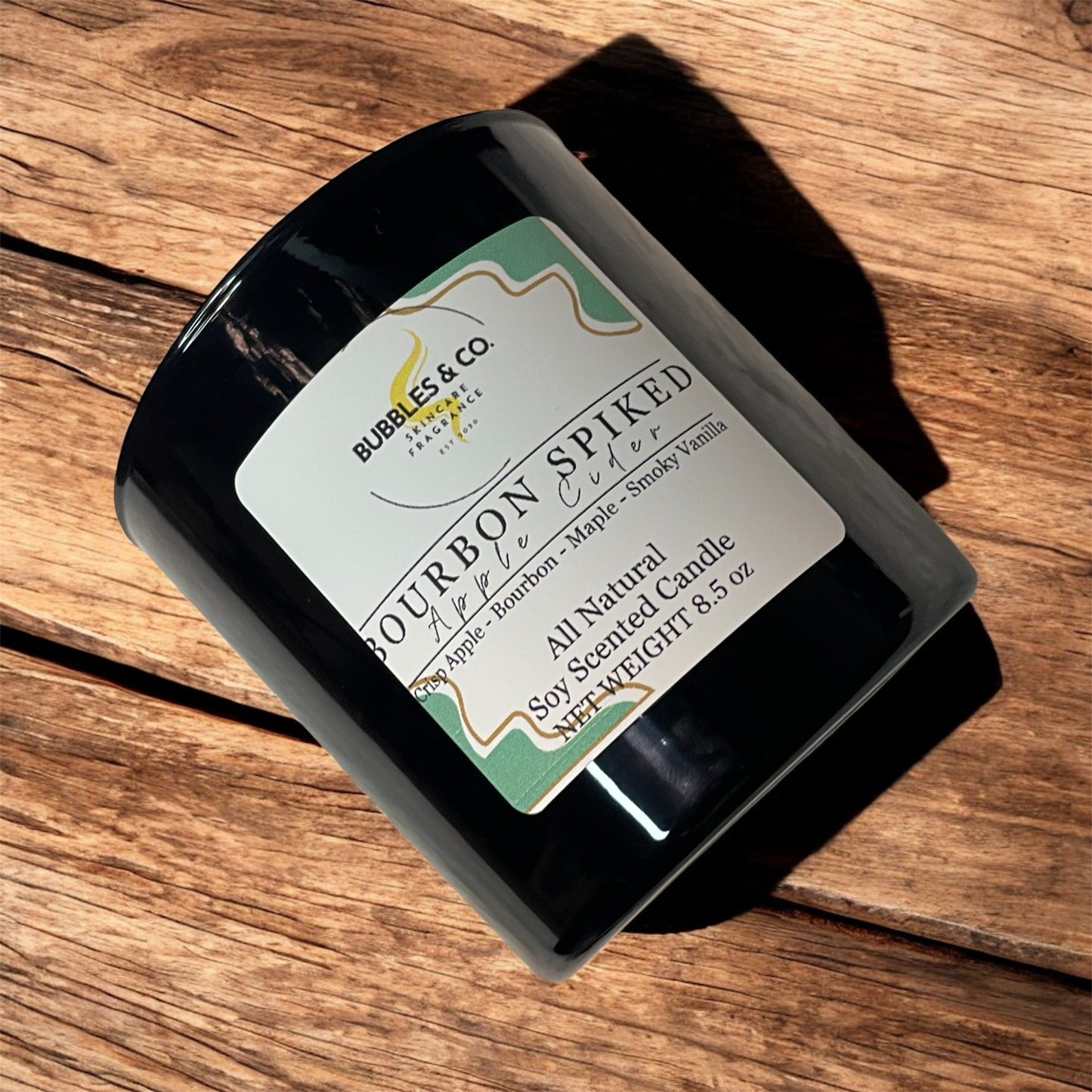 Bourbon Spiked Apple Cider Double Wick  Hand Poured Candle