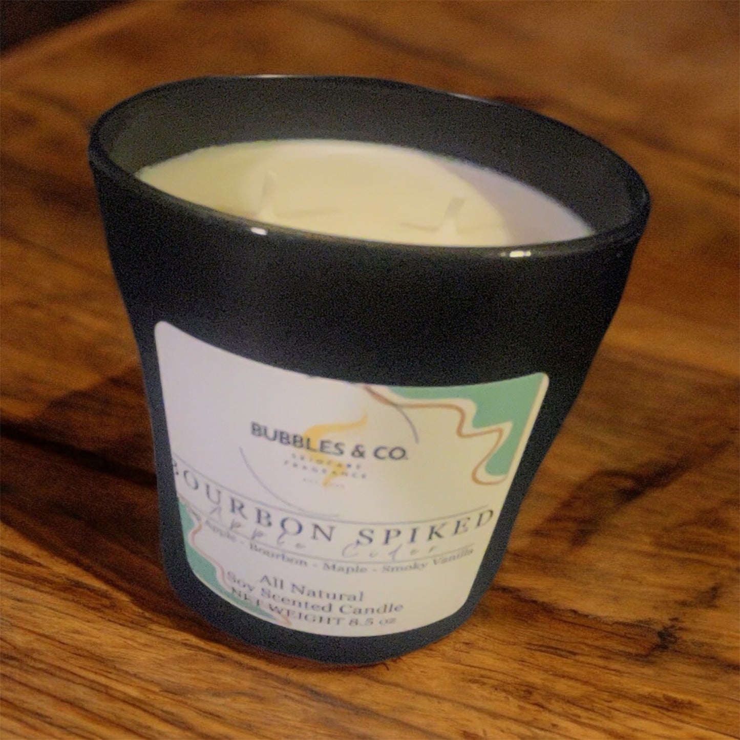 Bourbon Spiked Apple Cider Double Wick  Hand Poured Candle