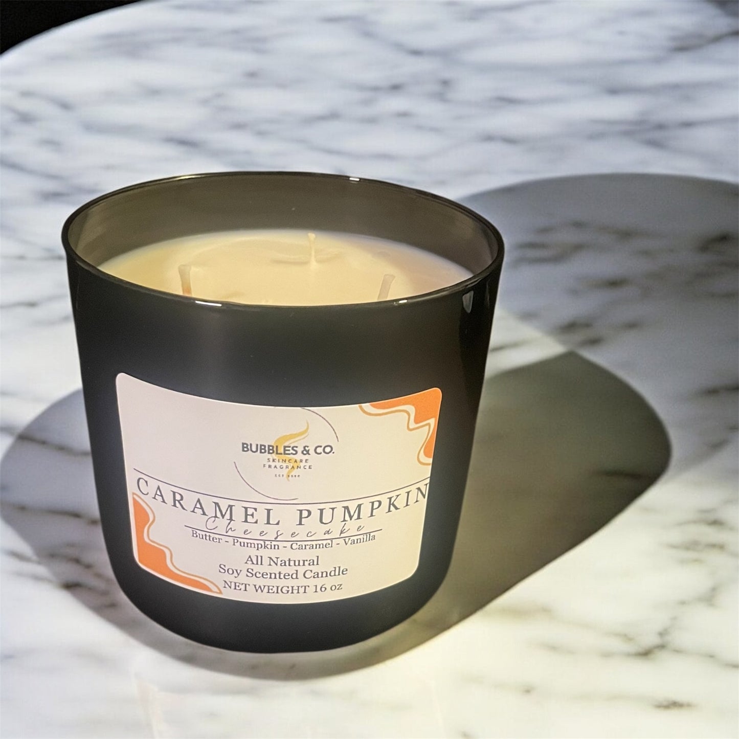 Caramel Pumpkin Cheesecake 3-Wick Hand Poured Candle